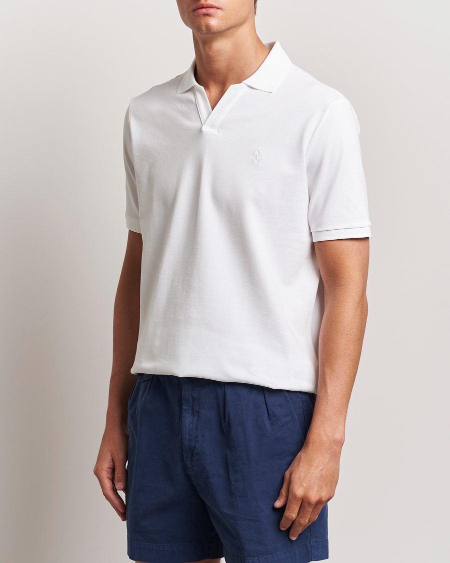 Herre | Pikéer | Polo Ralph Lauren | Classic Fit Open Collar Polo White