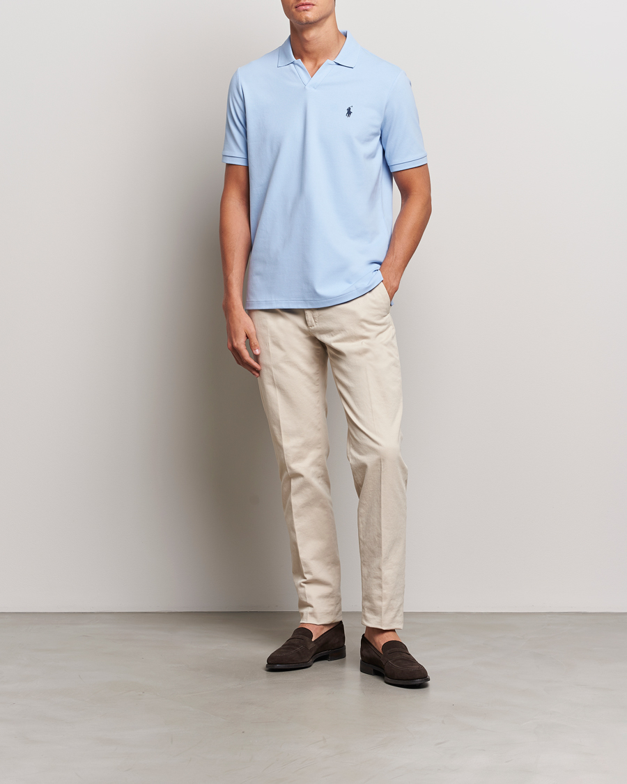 Herre | Pikéer | Polo Ralph Lauren | Classic Fit Open Collar Polo Office Blue