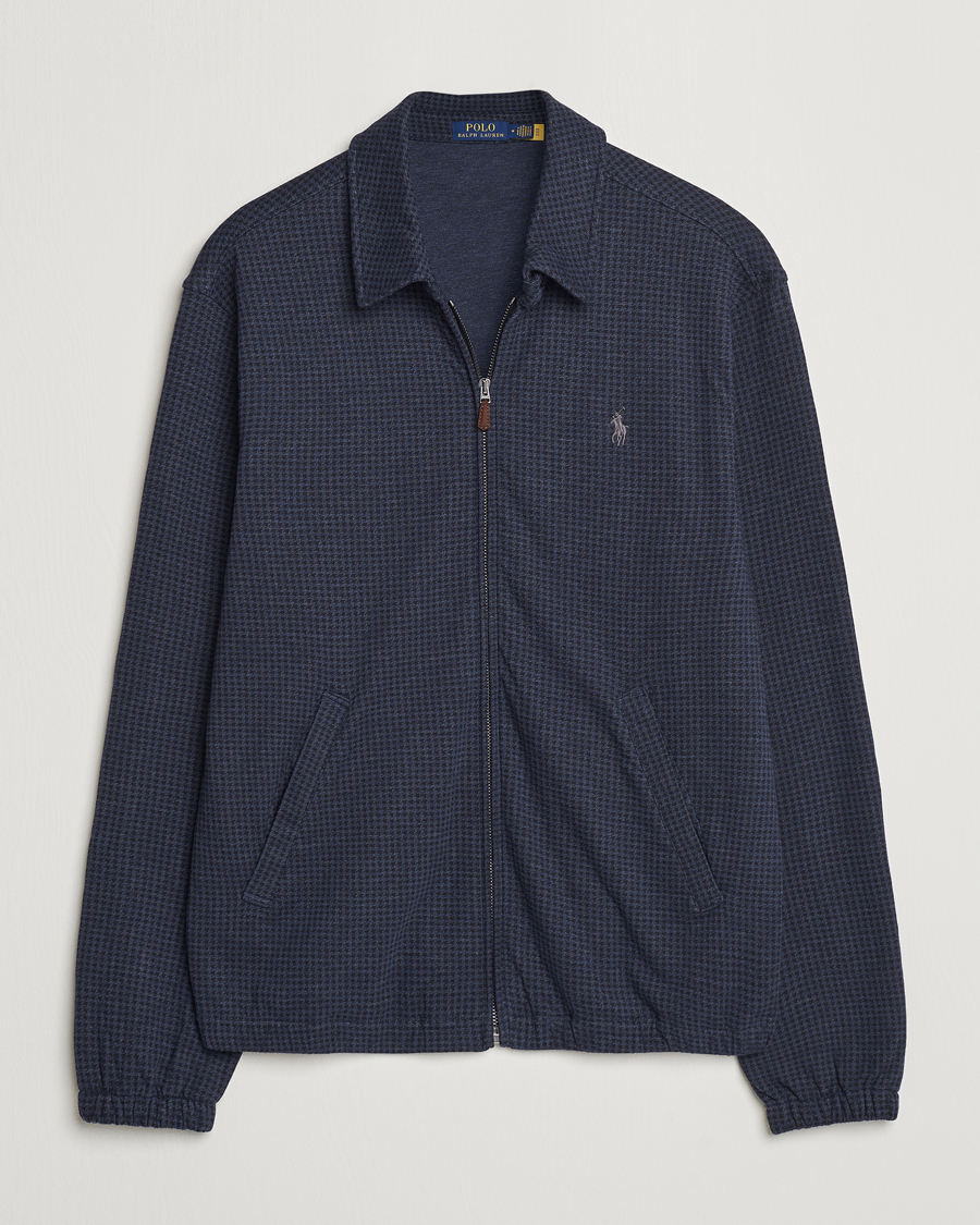 Herre | Jakker | Polo Ralph Lauren | Double Knit Dogtooth Baracuda Jacket Vintage Navy