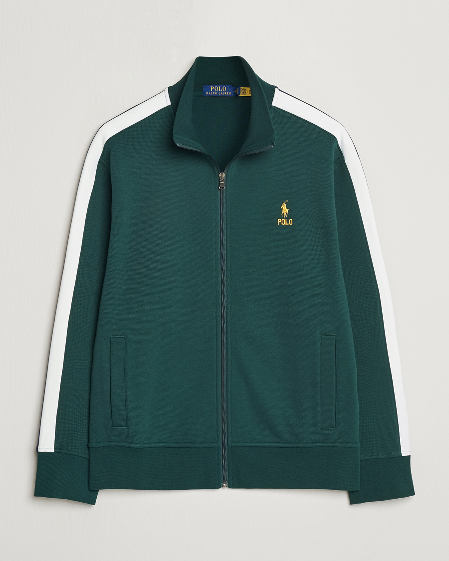 Herre | Gensere | Polo Ralph Lauren | Double Knit Taped Track Jacket Moss Agate