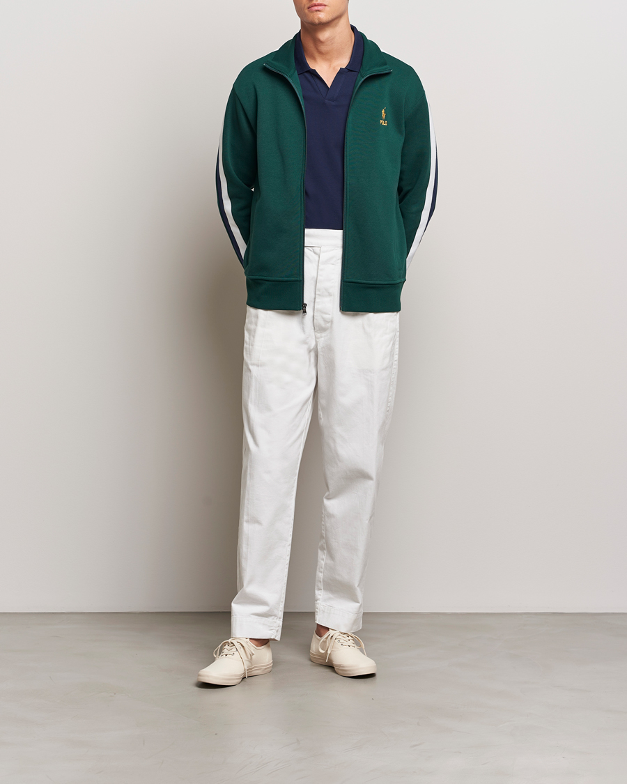 Herre | Gensere | Polo Ralph Lauren | Double Knit Taped Track Jacket Moss Agate