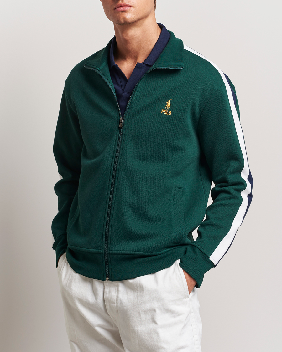 Herre | Gensere | Polo Ralph Lauren | Double Knit Taped Track Jacket Moss Agate