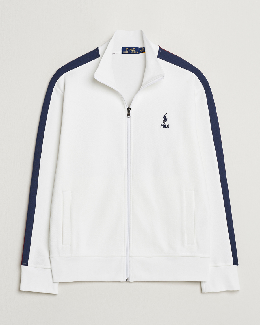 Herre | Gensere | Polo Ralph Lauren | Double Knit Taped Track Jacket White
