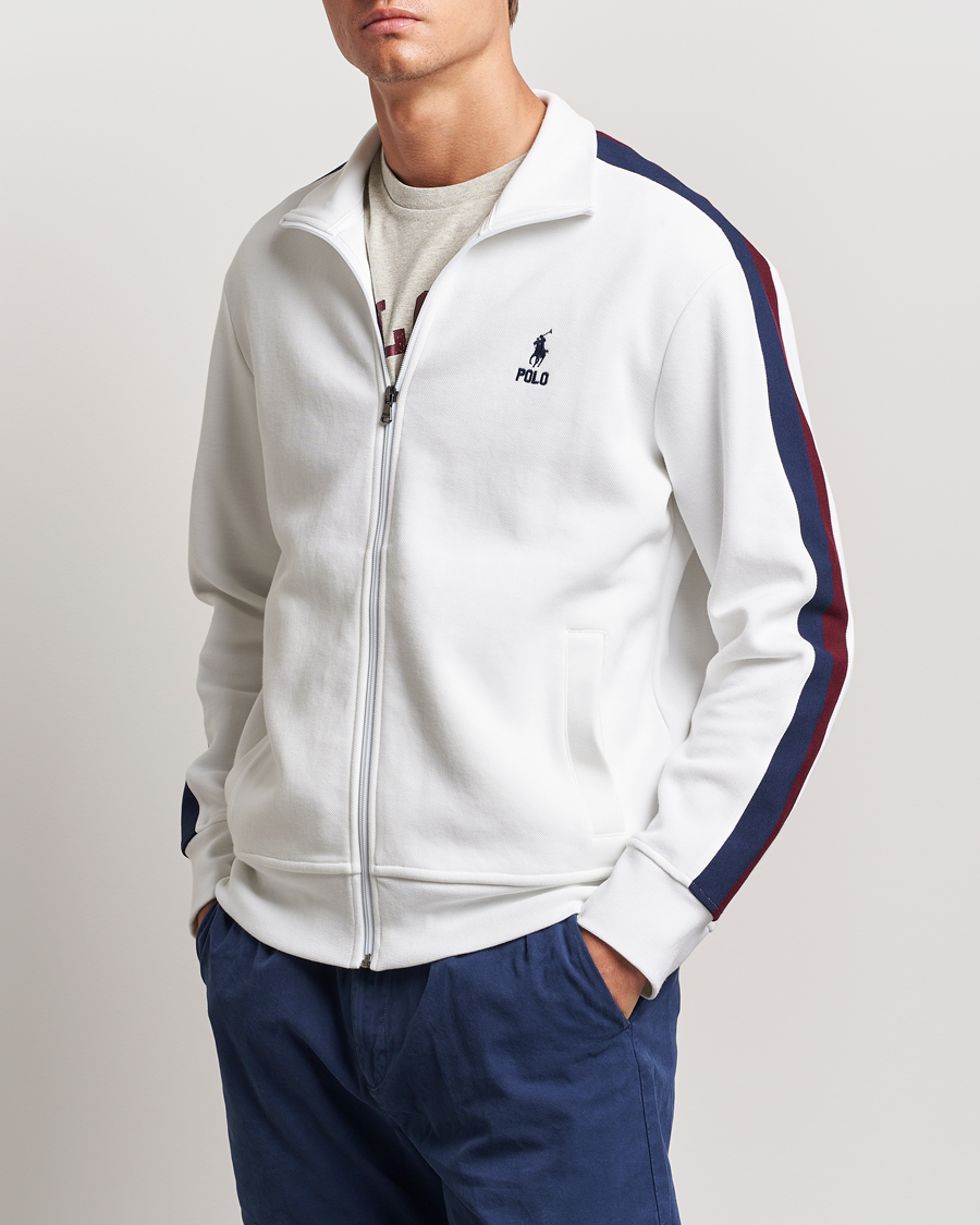 Herre | Gensere | Polo Ralph Lauren | Double Knit Taped Track Jacket White