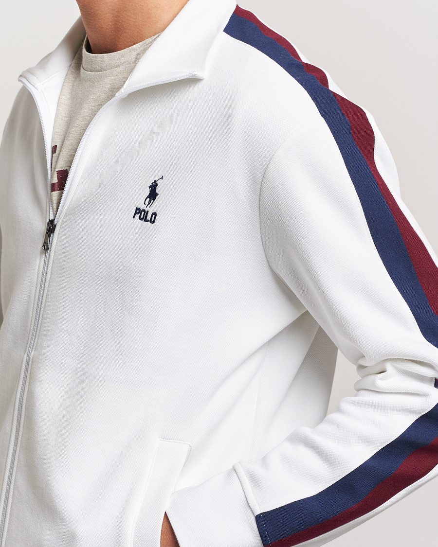 Herre | Gensere | Polo Ralph Lauren | Double Knit Taped Track Jacket White