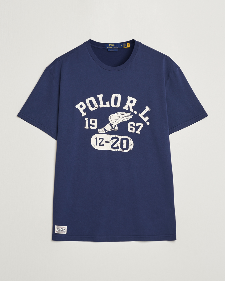 Herre | T-Shirts | Polo Ralph Lauren | Graphic Crew Neck T-Shirt Cruise Navy