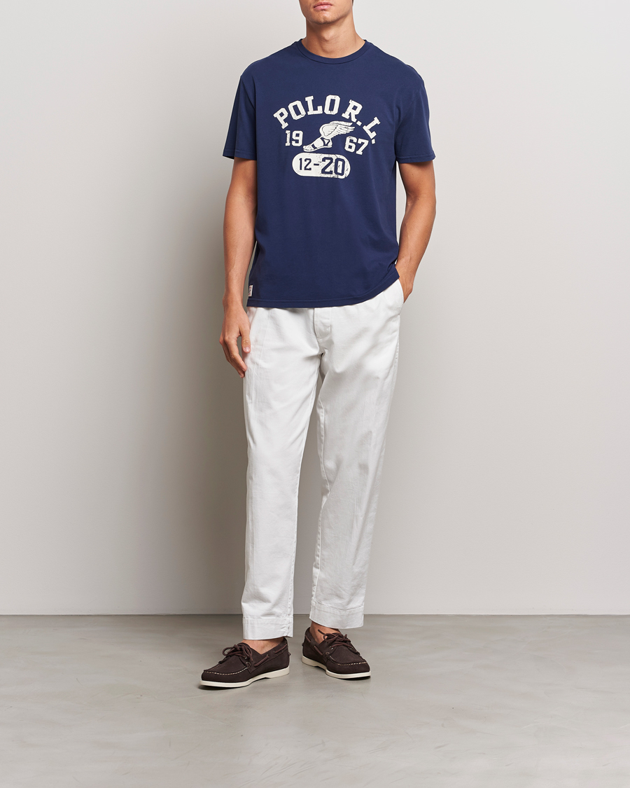 Herre | T-Shirts | Polo Ralph Lauren | Graphic Crew Neck T-Shirt Cruise Navy