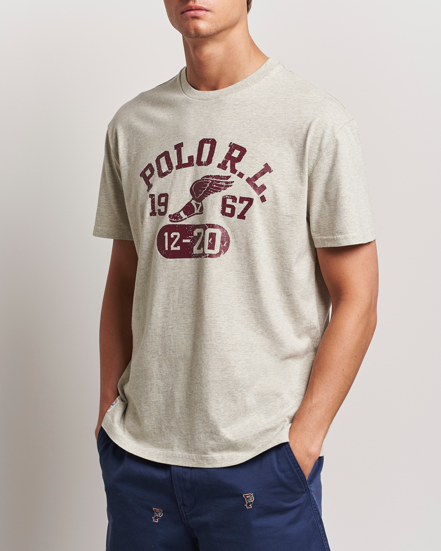 Herre | Nye produktbilder | Polo Ralph Lauren | Graphic Crew Neck T-Shirt Light Vintage Heather