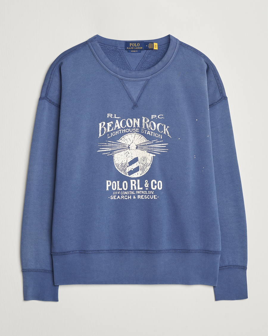 Herre | Gensere | Polo Ralph Lauren | Graphic Fleece Sweatshirt Blue Heaven