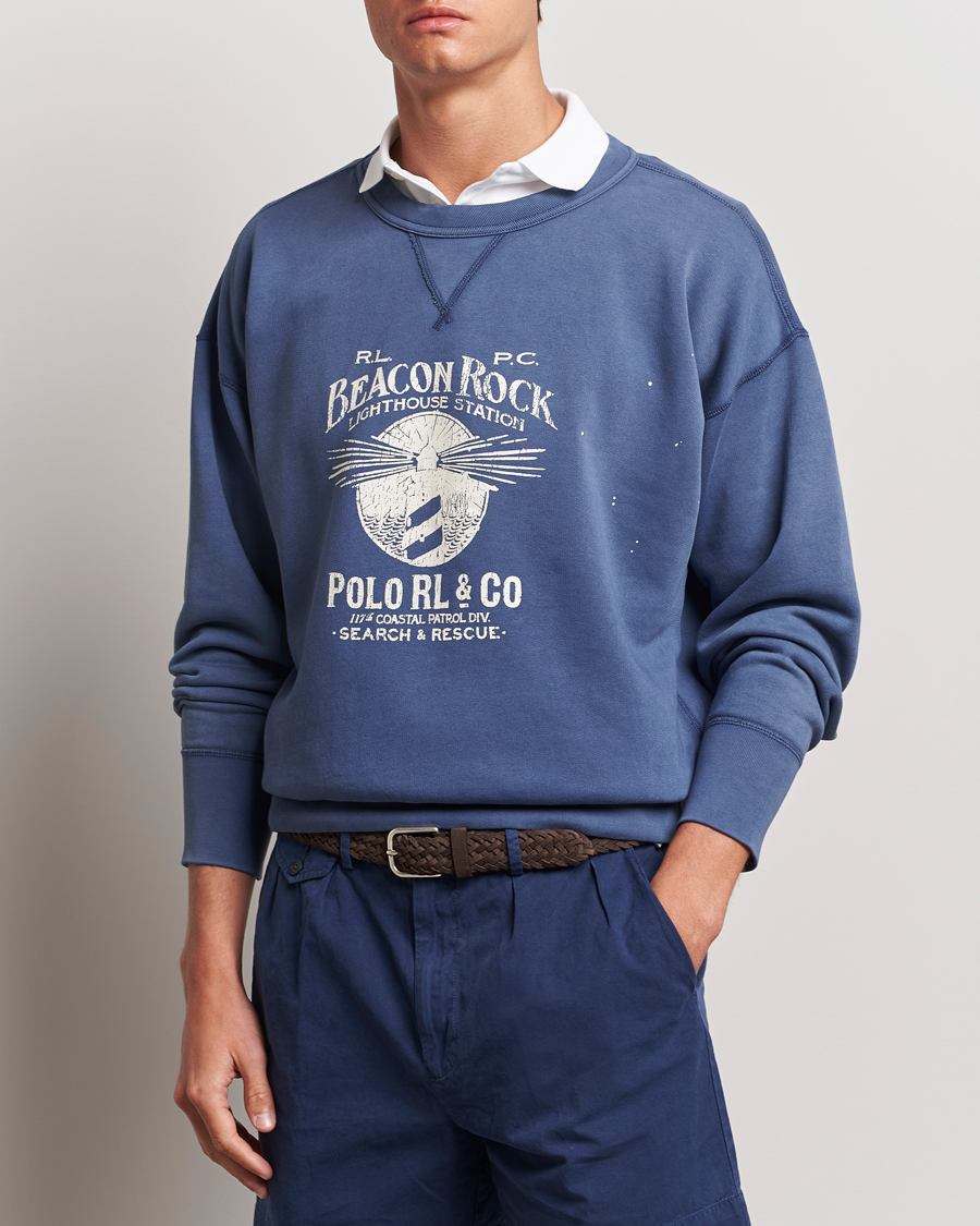 Herre | Nytt i butikken | Polo Ralph Lauren | Graphic Fleece Sweatshirt Blue Heaven