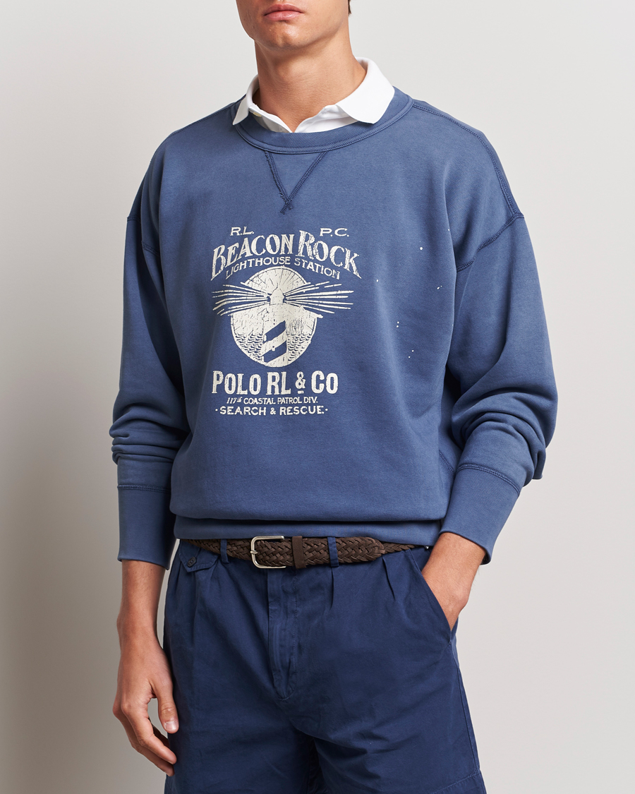 Herre | Gensere | Polo Ralph Lauren | Graphic Fleece Sweatshirt Blue Heaven