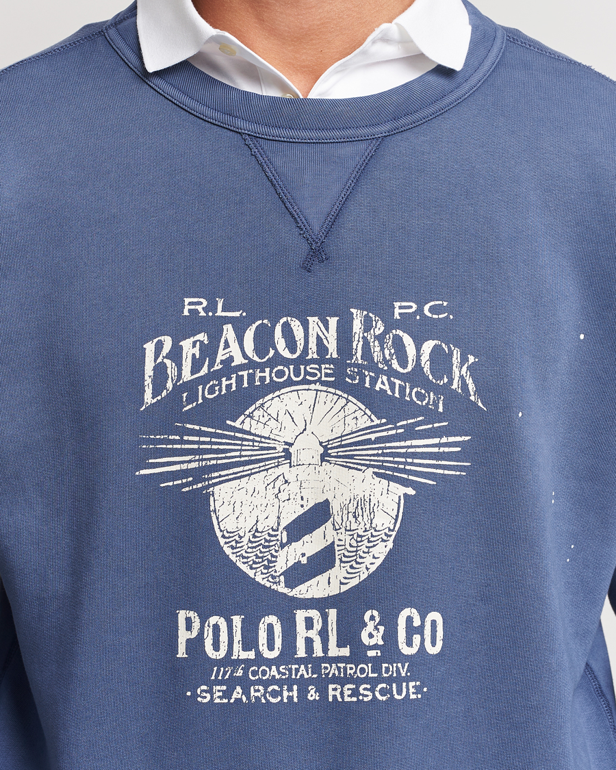 Herre | Gensere | Polo Ralph Lauren | Graphic Fleece Sweatshirt Blue Heaven