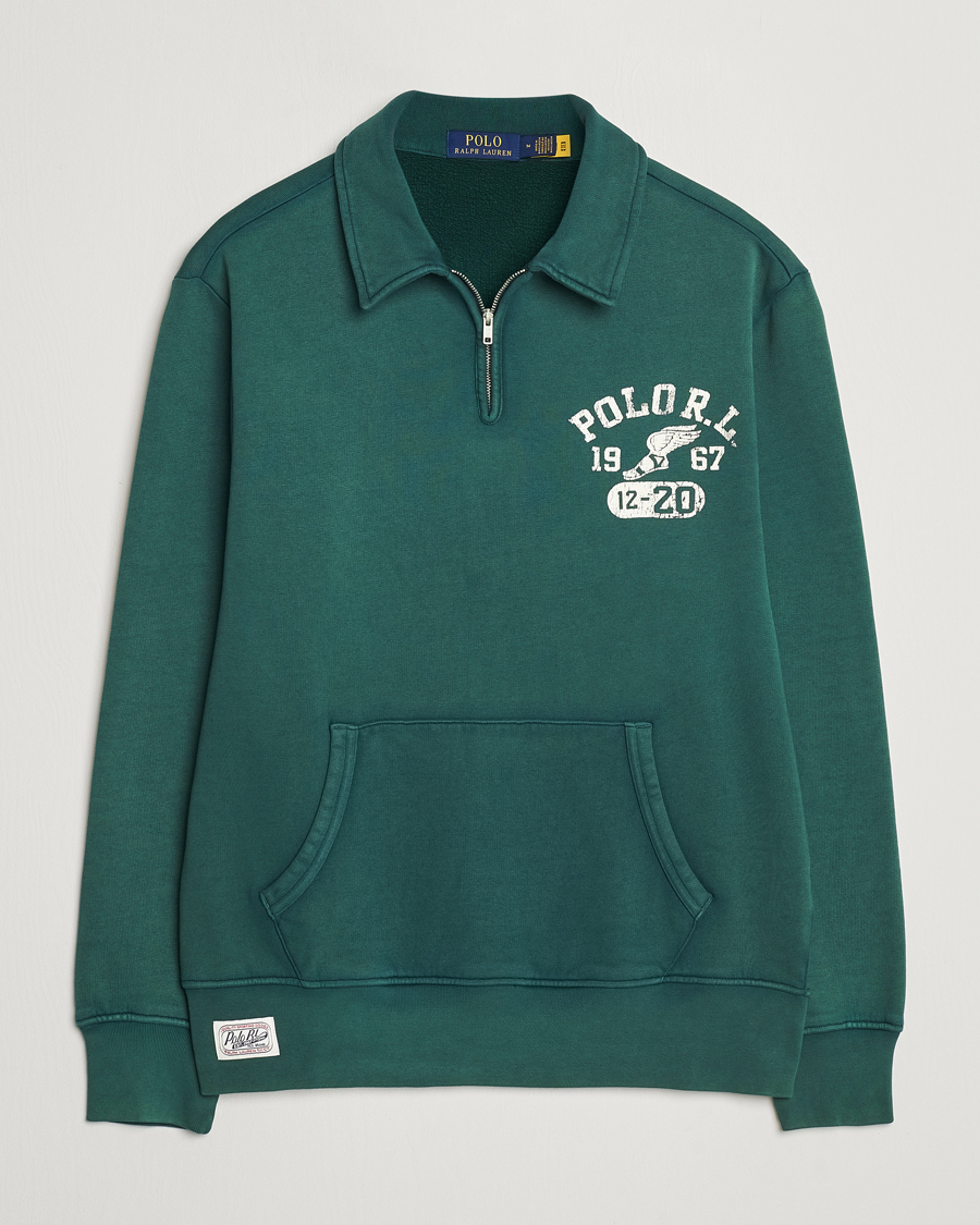 Herre | Gensere | Polo Ralph Lauren | Graphic Fleece Half Zip Moss Agate