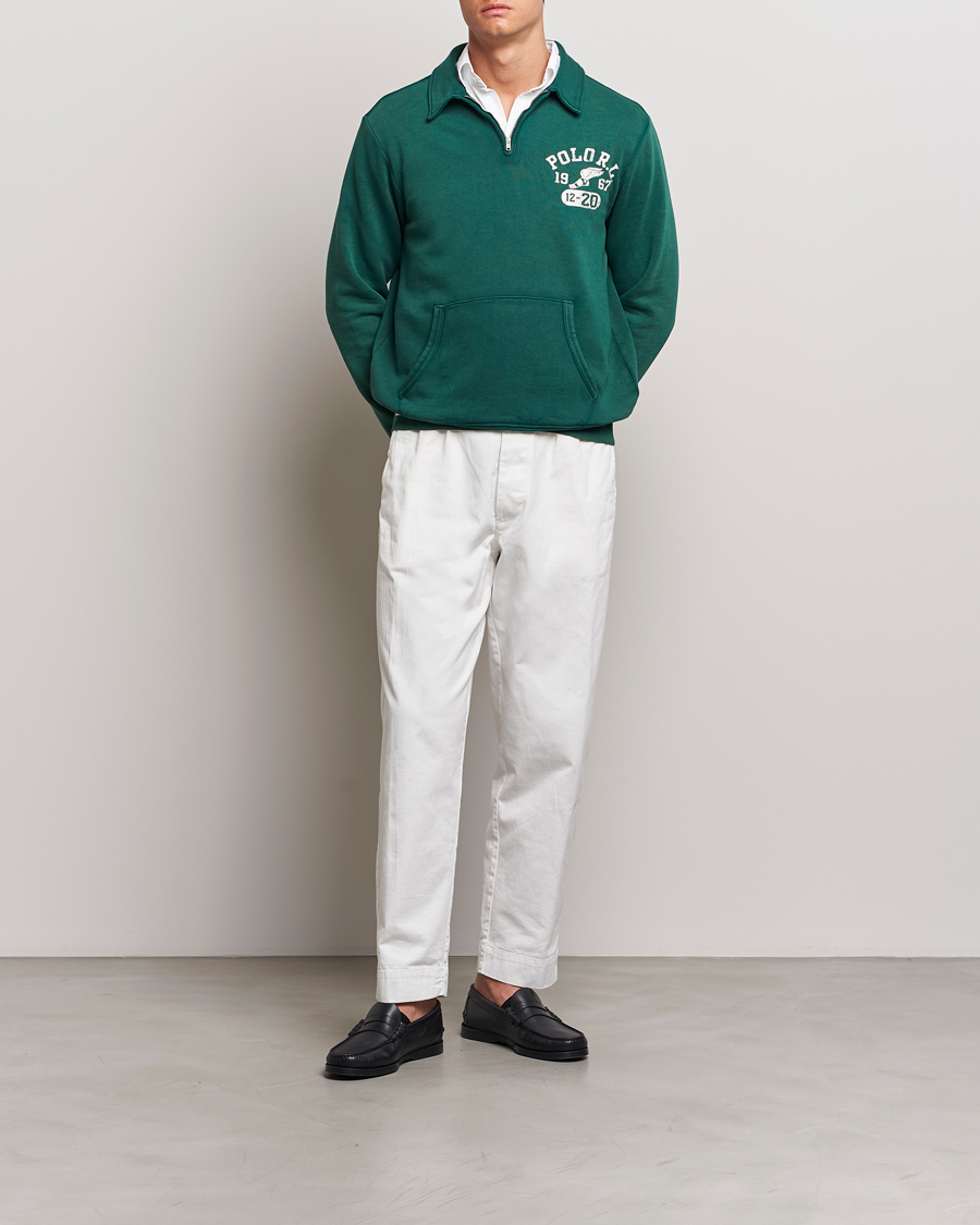 Herre | Gensere | Polo Ralph Lauren | Graphic Fleece Half Zip Moss Agate
