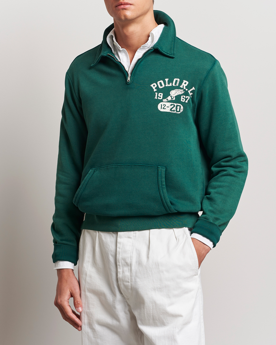 Herre | Gensere | Polo Ralph Lauren | Graphic Fleece Half Zip Moss Agate