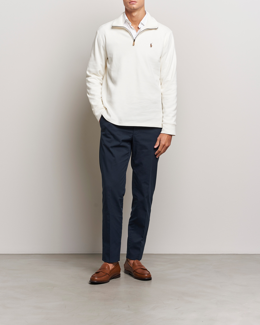 Herre | Gensere | Polo Ralph Lauren | Double Knit Jaquard Half Zip Sweater Nevis