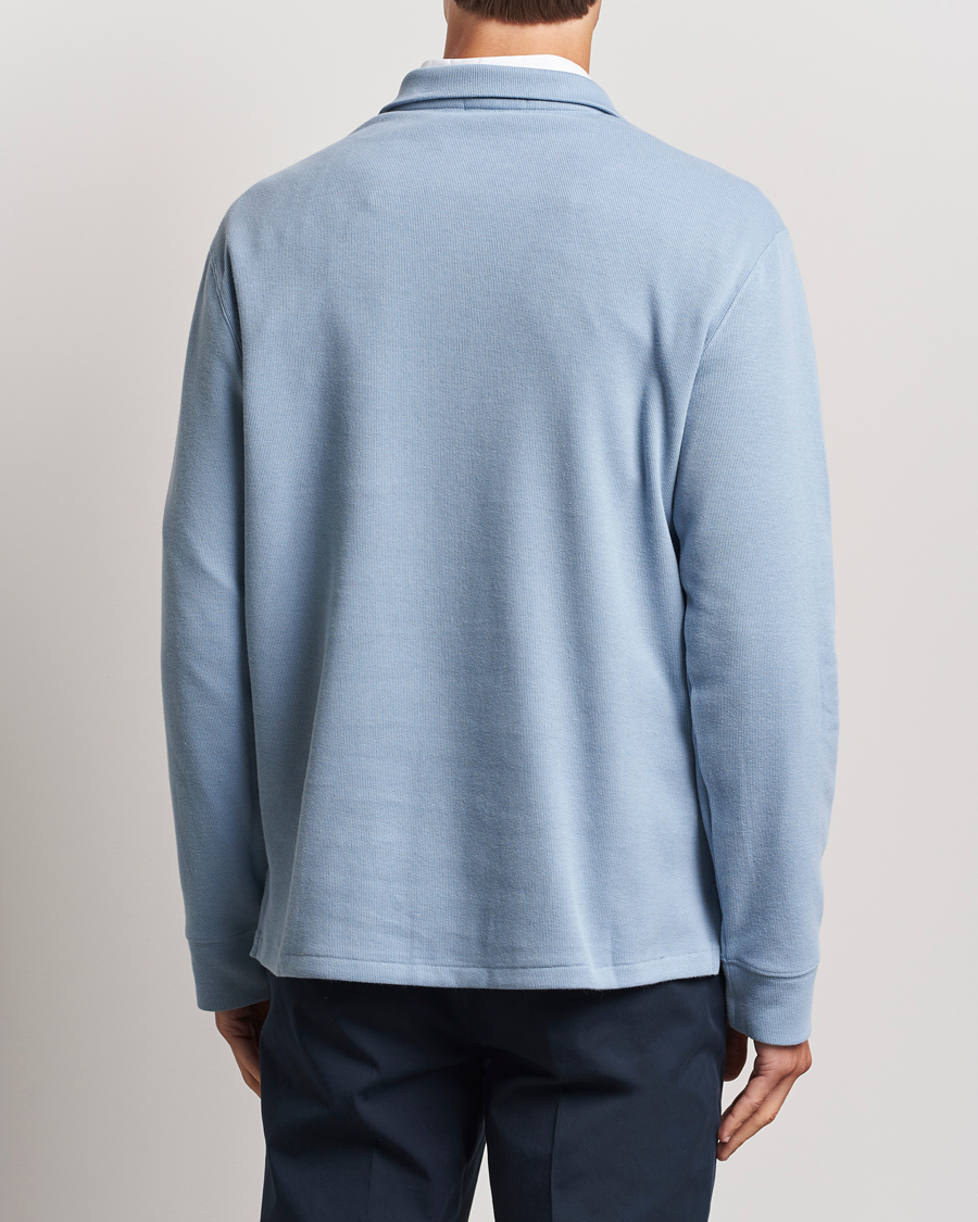 Herre | Gensere | Polo Ralph Lauren | Double Knit Jaquard Half Zip Sweater Vessel Blue