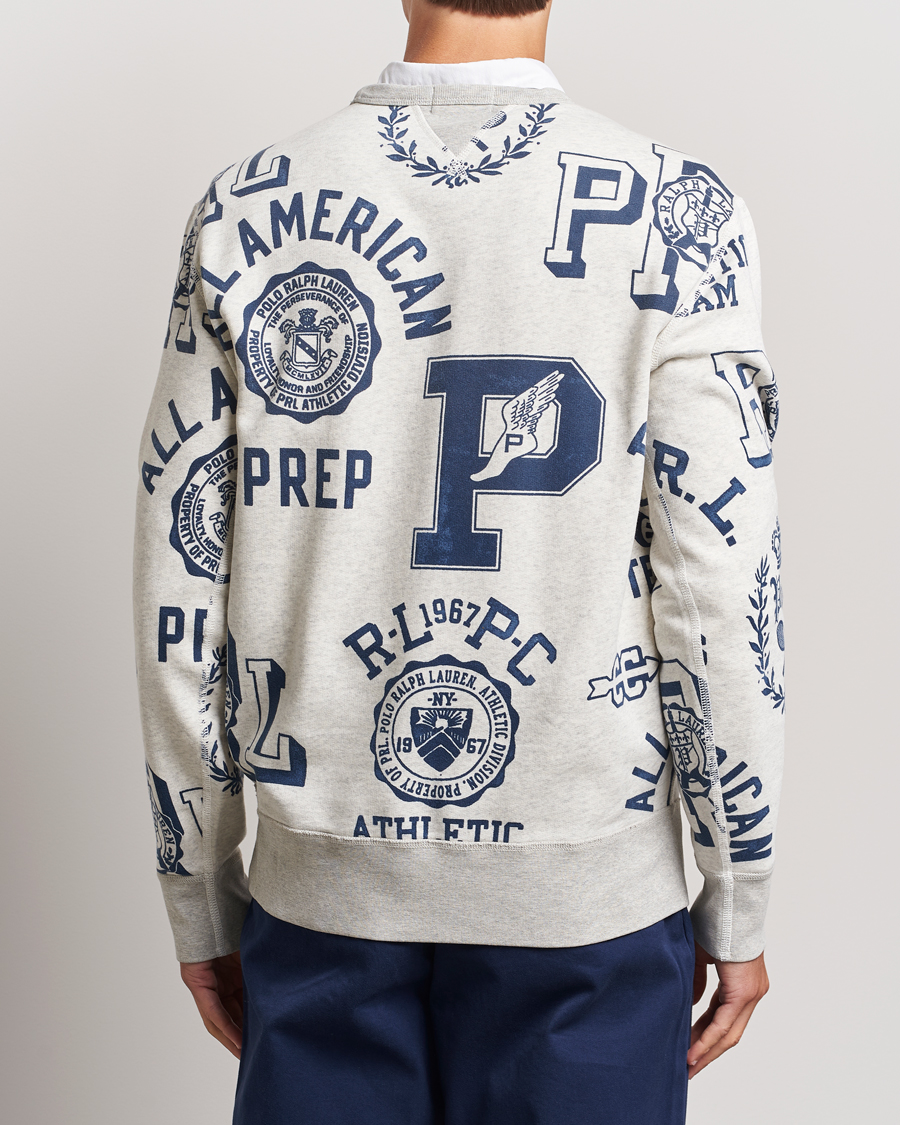 Herre | Gensere | Polo Ralph Lauren | Printed Crew Neck Sweatshirt Light Vintage Heather