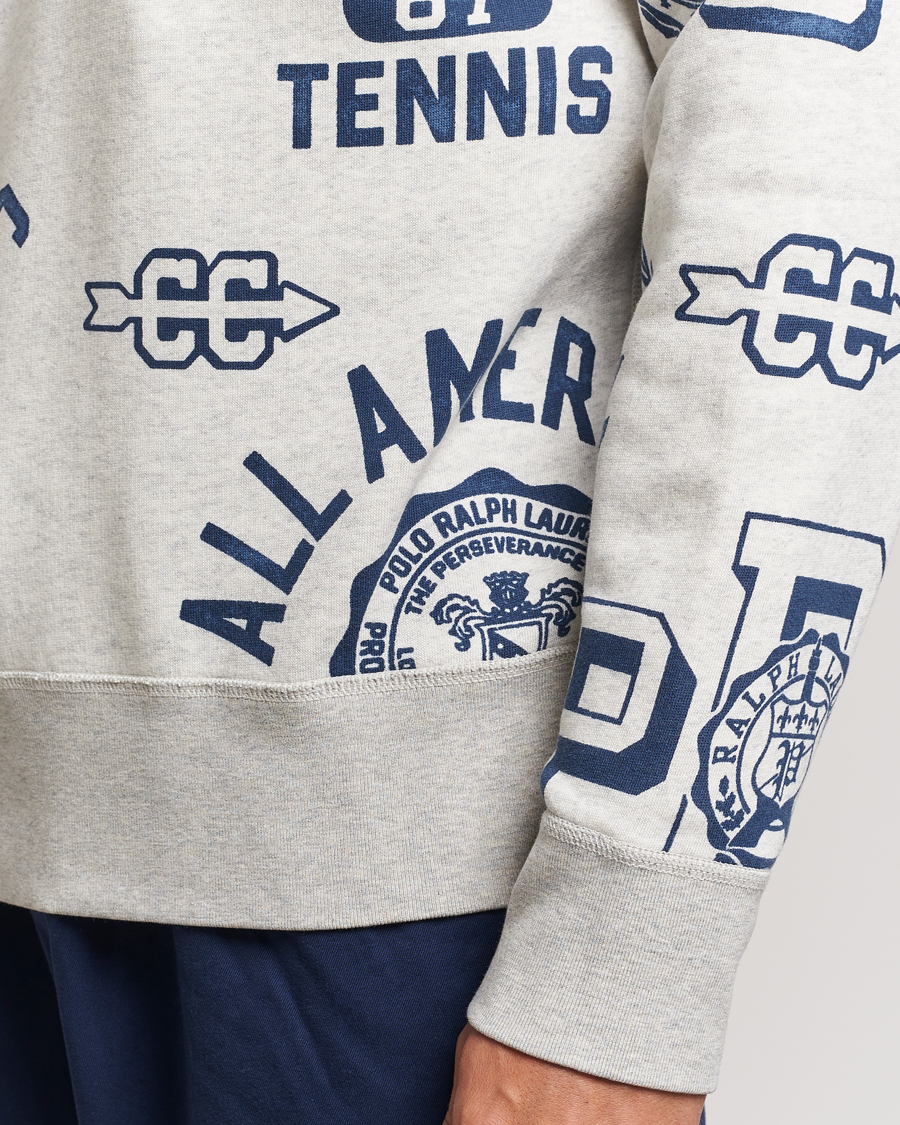 Herre | Gensere | Polo Ralph Lauren | Printed Crew Neck Sweatshirt Light Vintage Heather