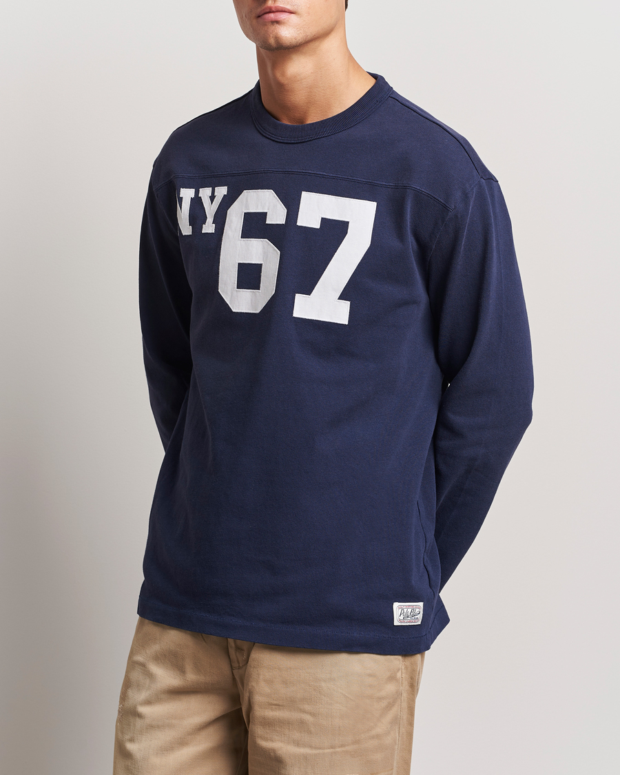Herre | T-Shirts | Polo Ralph Lauren | NYC Long Sleeve T-Shirt Cruise Navy