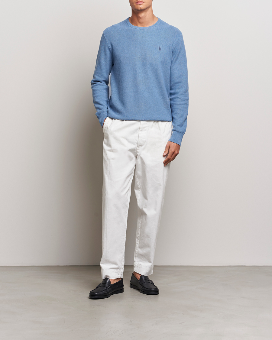 Herre | Gensere | Polo Ralph Lauren | Textured Crew Neck Sweater Lake Heather