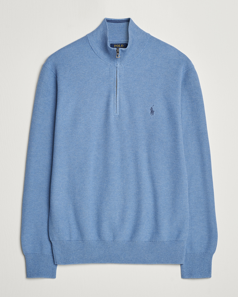 Herre | Gensere | Polo Ralph Lauren | Textured Half Zip Lake Heather