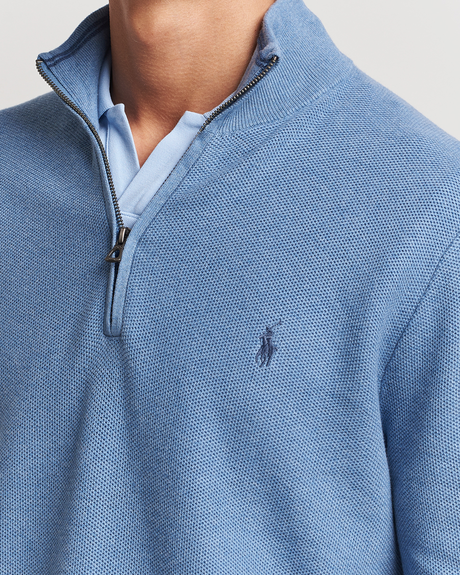 Herre | Gensere | Polo Ralph Lauren | Textured Half Zip Lake Heather