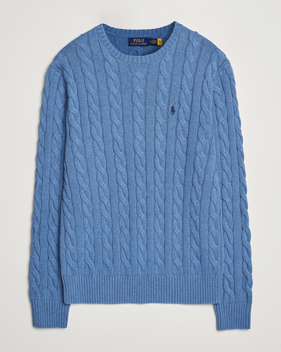 Herre | Gensere | Polo Ralph Lauren | Cotton Cable Pullover Lake Heather
