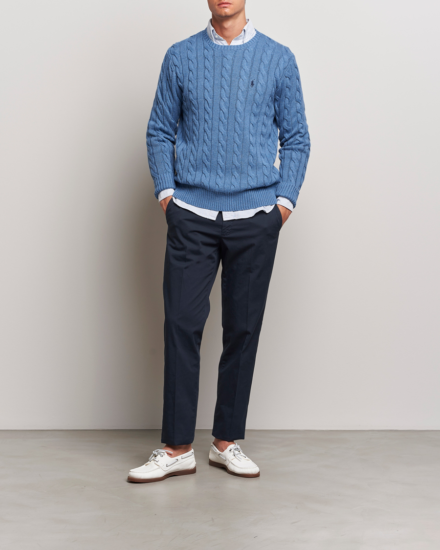 Herre | Gensere | Polo Ralph Lauren | Cotton Cable Pullover Lake Heather