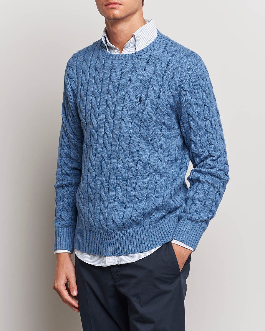 Herre | Gensere | Polo Ralph Lauren | Cotton Cable Pullover Lake Heather