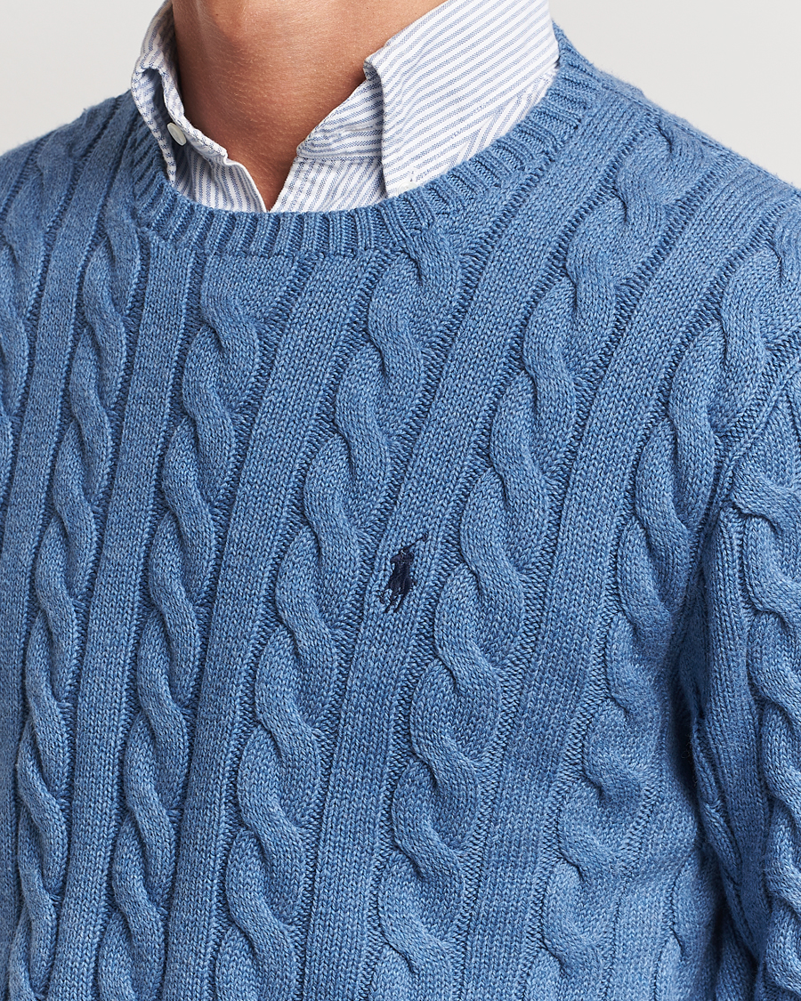 Herre | Gensere | Polo Ralph Lauren | Cotton Cable Pullover Lake Heather