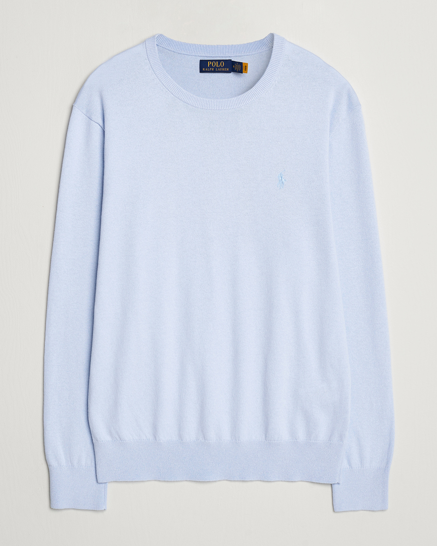 Herre | Gensere | Polo Ralph Lauren | Cotton/Cashmere Crew Neck Pullover Oxford Blue