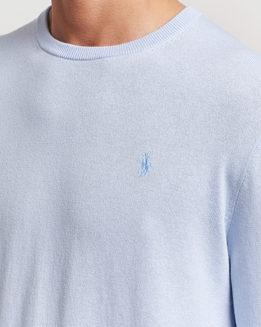 Herre | Gensere | Polo Ralph Lauren | Cotton/Cashmere Crew Neck Pullover Oxford Blue
