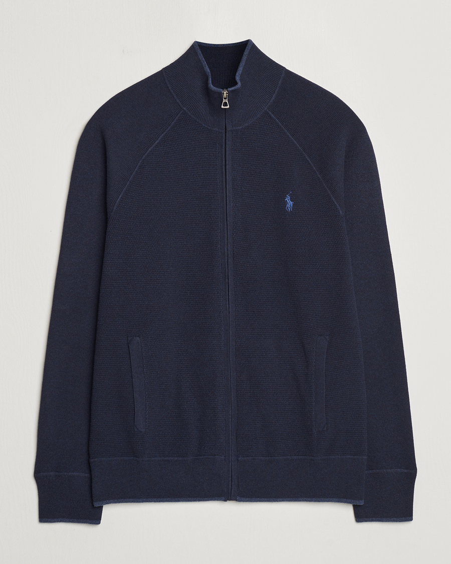 Herre | Gensere | Polo Ralph Lauren | Textured Full Zip Navy Heather