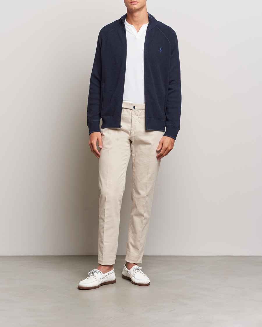 Herre | Gensere | Polo Ralph Lauren | Textured Full Zip Navy Heather