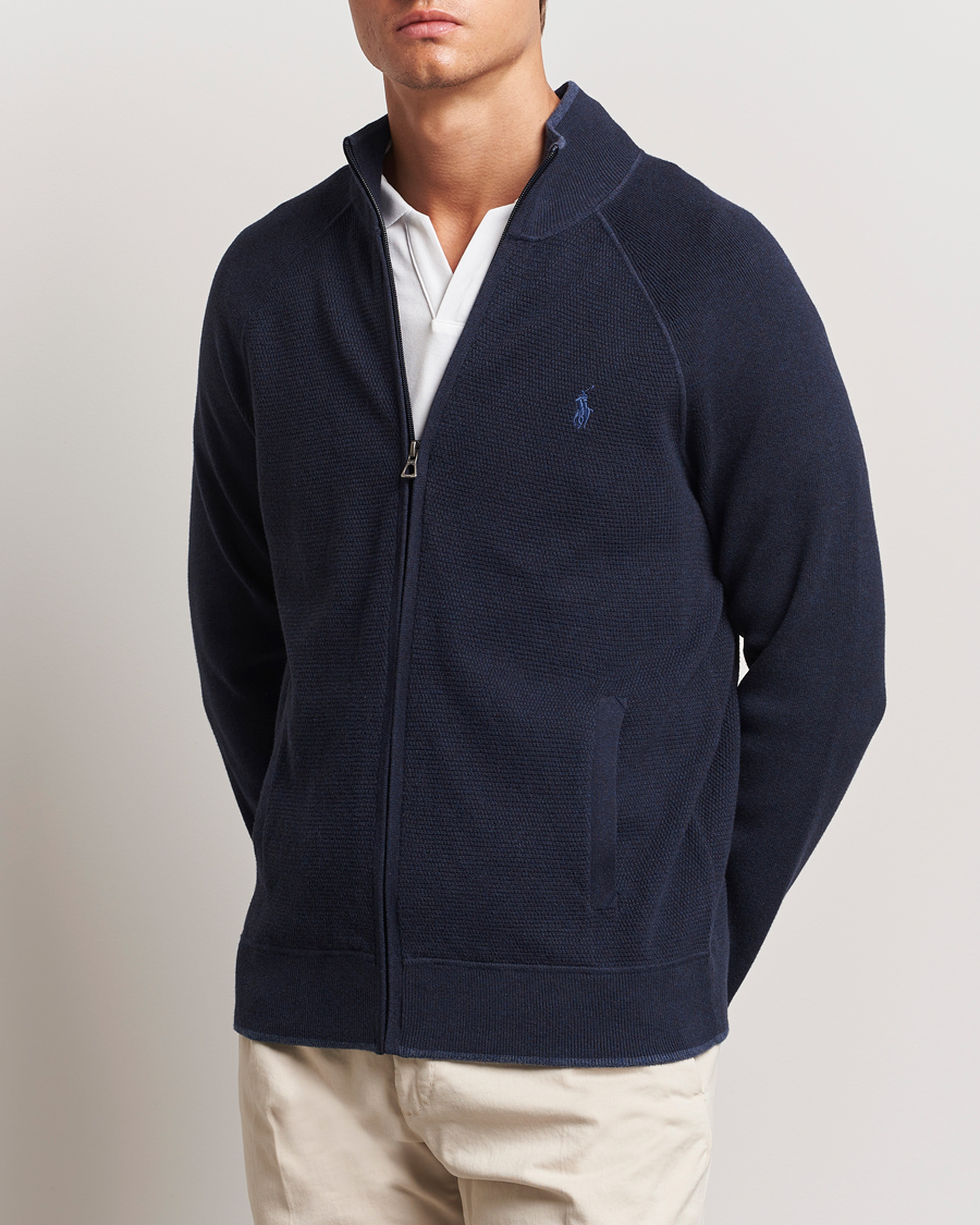 Herre |  | Polo Ralph Lauren | Textured Full Zip Navy Heather