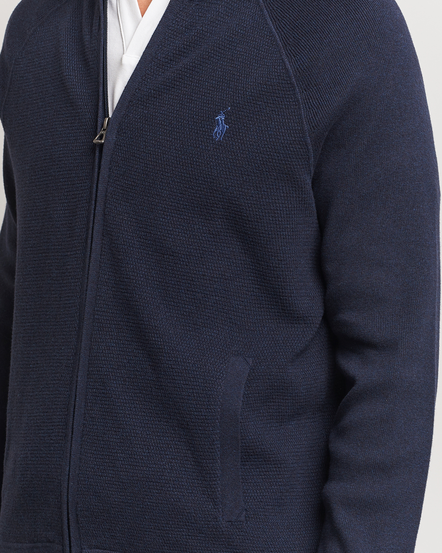 Herre | Gensere | Polo Ralph Lauren | Textured Full Zip Navy Heather