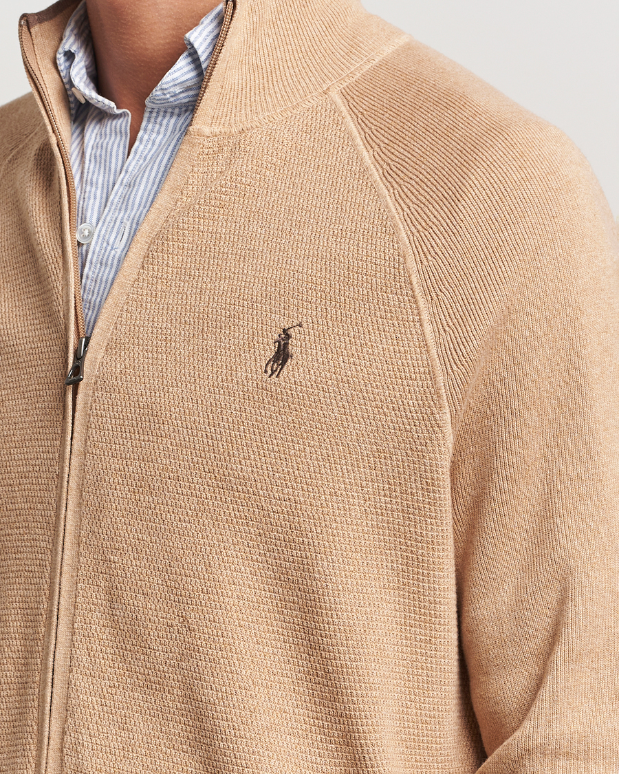 Herre | Gensere | Polo Ralph Lauren | Textured Full Zip Camel Melange