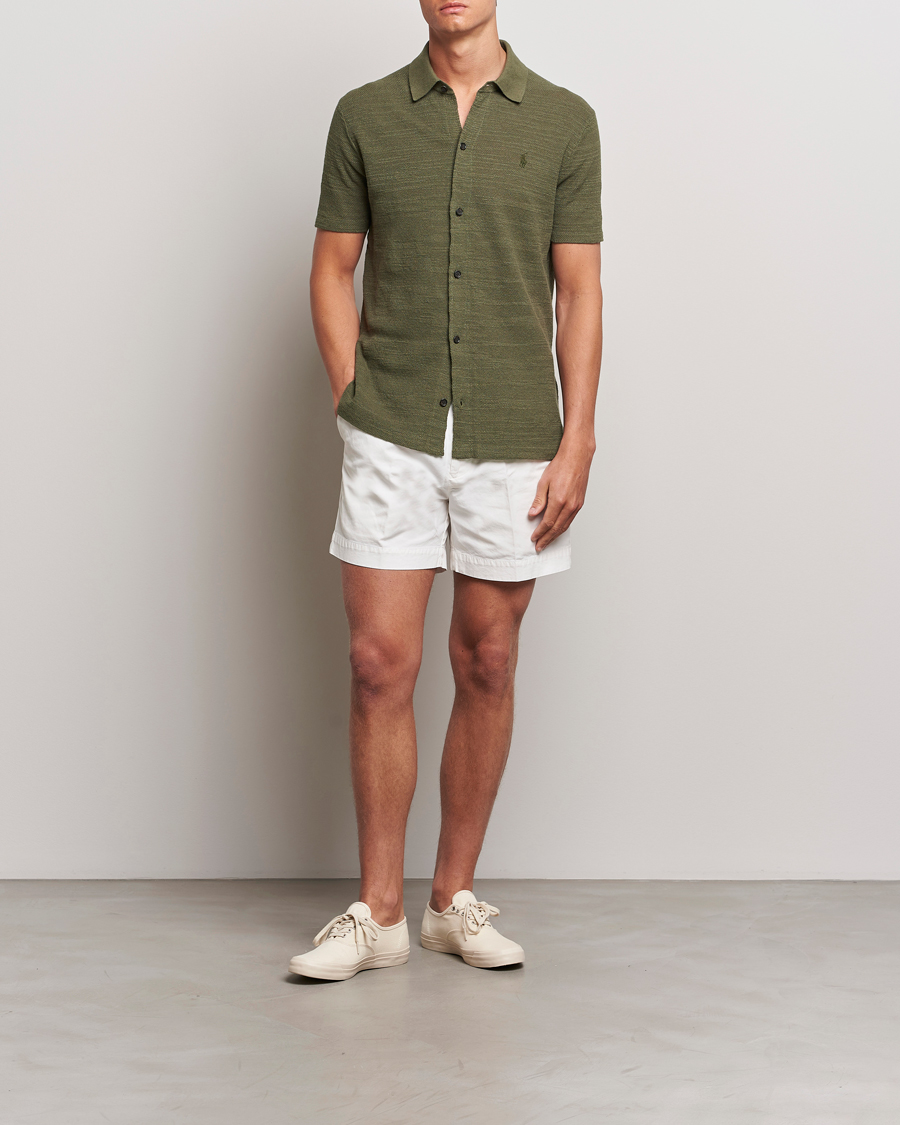 Herre | Skjorter | Polo Ralph Lauren | Textured Knitted Short Sleeve Shirt Thermal Green