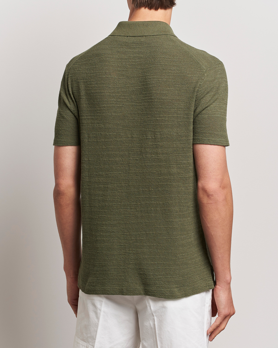 Herre | Skjorter | Polo Ralph Lauren | Textured Knitted Short Sleeve Shirt Thermal Green