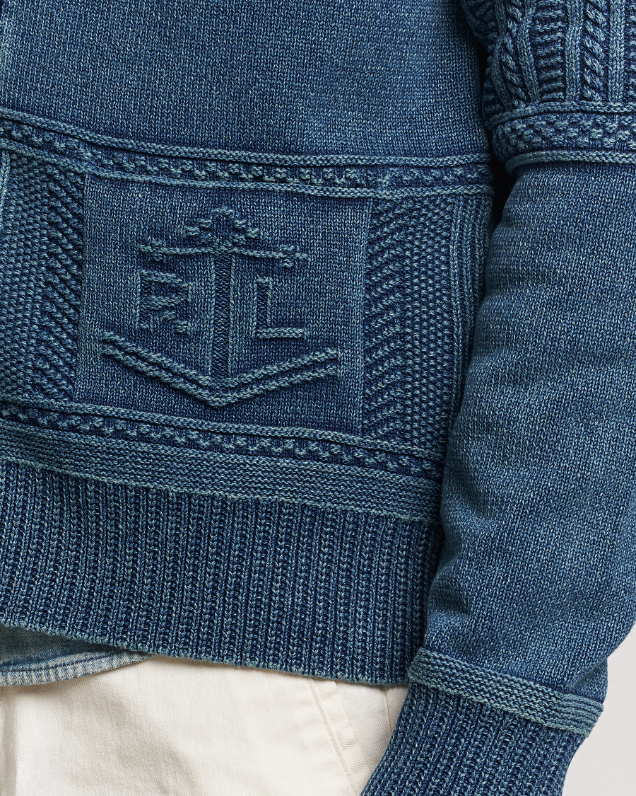 Herre | Gensere | Polo Ralph Lauren | Knitted Shawl Collar Cardigan Dark Indigo