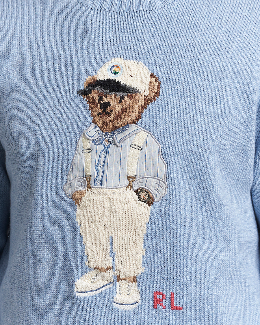Herre | Gensere | Polo Ralph Lauren | Knitted Hemingway Bear Sweater Driftwood Blue