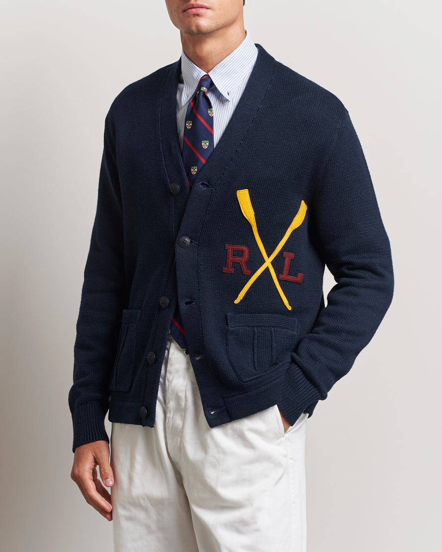 Herre | Gensere | Polo Ralph Lauren | RL Rowing Knitted Cardigan Aviator Navy