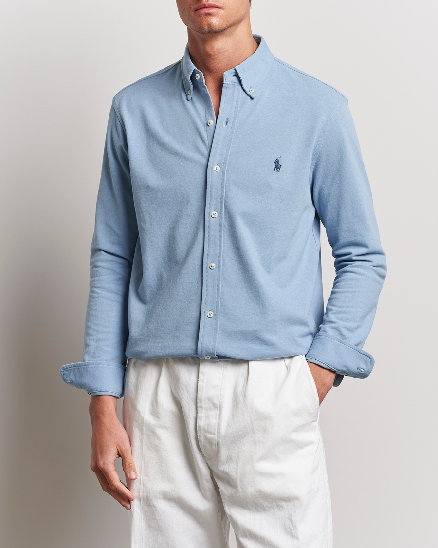 Herre | Nytt i butikken | Polo Ralph Lauren | Featherweight Mesh Shirt Vessel Blue