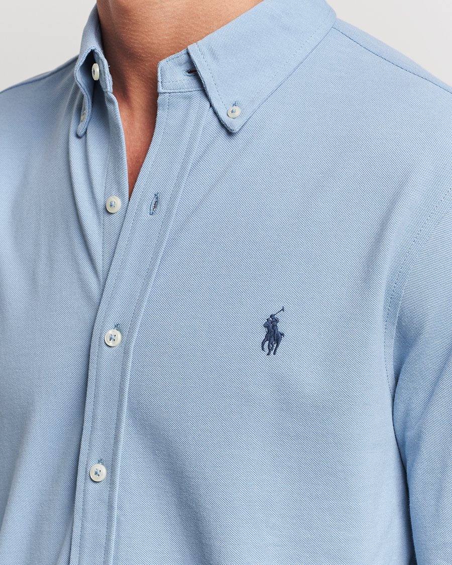 Herre | Skjorter | Polo Ralph Lauren | Featherweight Mesh Shirt Vessel Blue