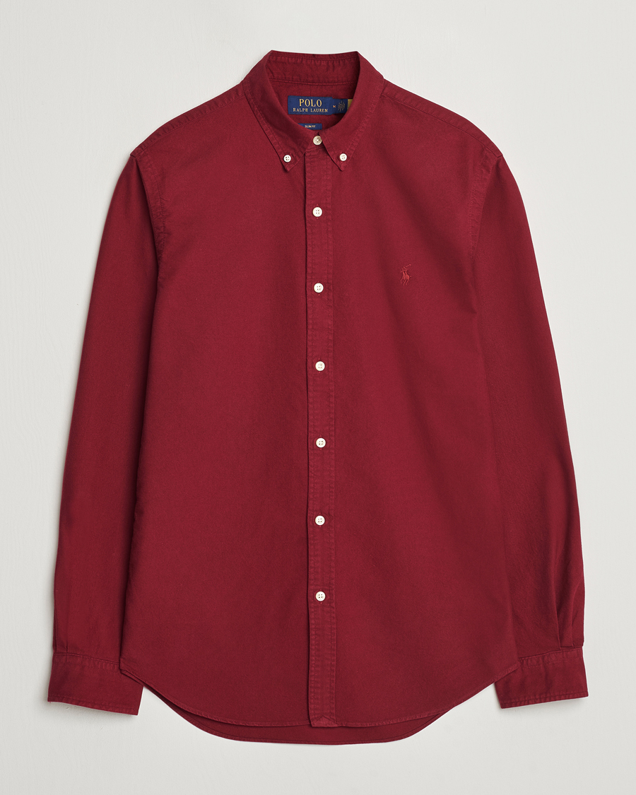Herre | Skjorter | Polo Ralph Lauren | Slim Fit Garment Dyed Oxford Red Carpet