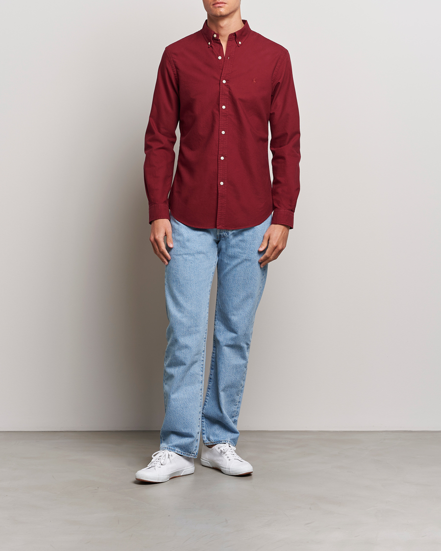 Herre | Skjorter | Polo Ralph Lauren | Slim Fit Garment Dyed Oxford Red Carpet