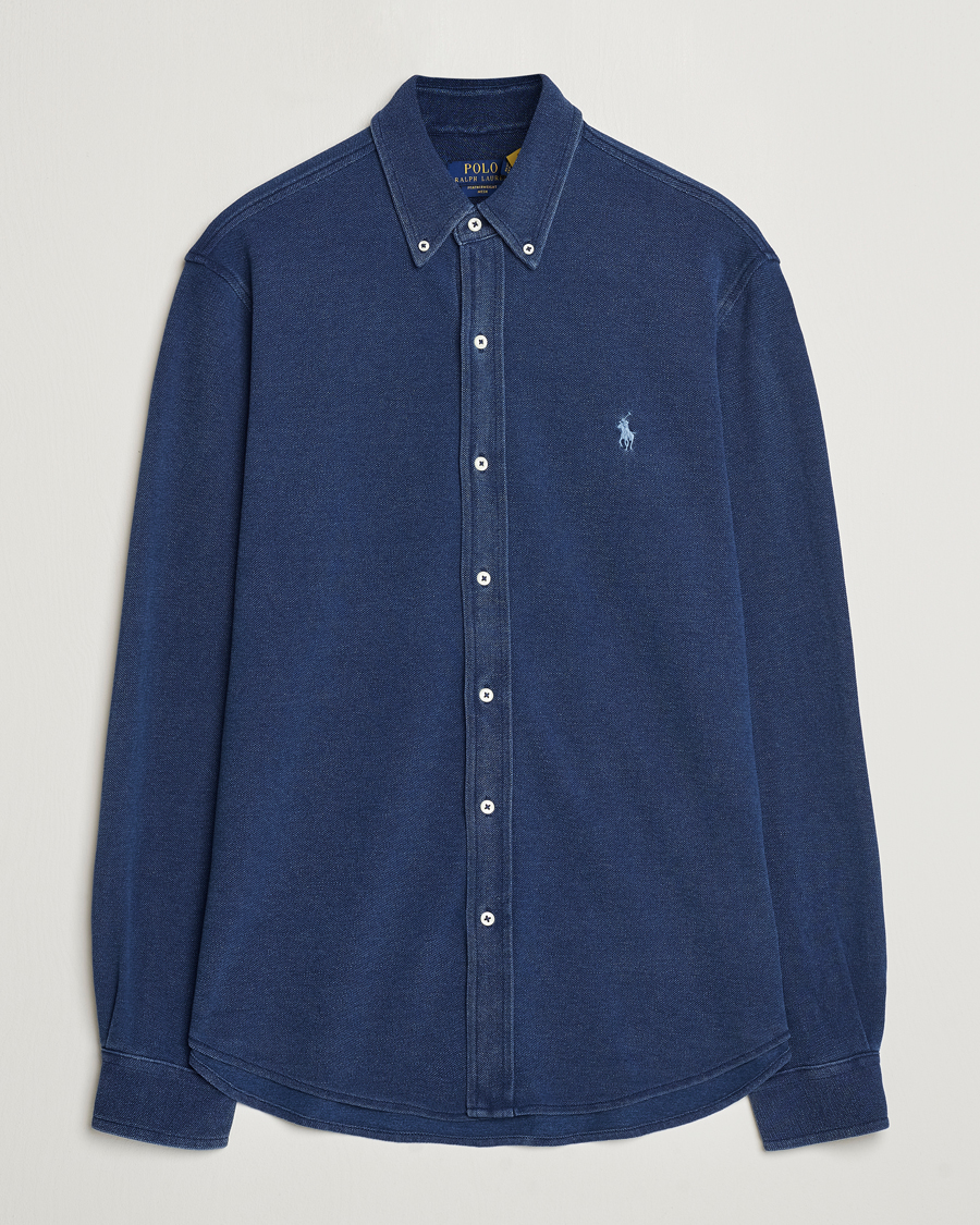 Herre | Skjorter | Polo Ralph Lauren | Featherweight Mesh Shirt Dark Indigo