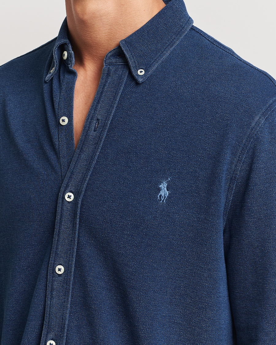 Herre | Skjorter | Polo Ralph Lauren | Featherweight Mesh Shirt Dark Indigo