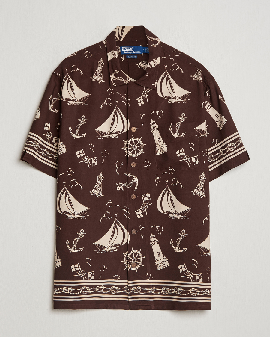 Herre | Skjorter | Polo Ralph Lauren | Printed Rayon Short Sleeve Shirt Captins Convo